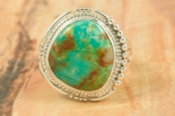 Genuine Pilot Mountain Turquoise Sterling Silver Ring